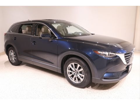 Deep Crystal Blue Mica Mazda CX-9 Touring AWD.  Click to enlarge.