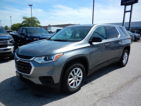 Satin Steel Metallic Chevrolet Traverse LS AWD.  Click to enlarge.