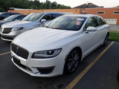 White Platinum Metallic Tri-Coat Lincoln MKZ Select AWD.  Click to enlarge.