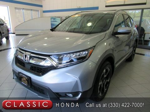 Lunar Silver Metallic Honda CR-V Touring AWD.  Click to enlarge.