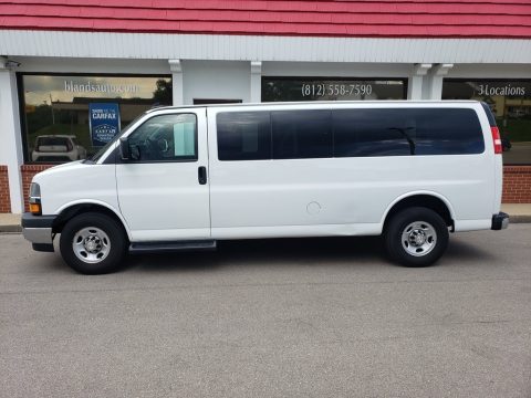 Summit White Chevrolet Express 3500 Passenger LT.  Click to enlarge.
