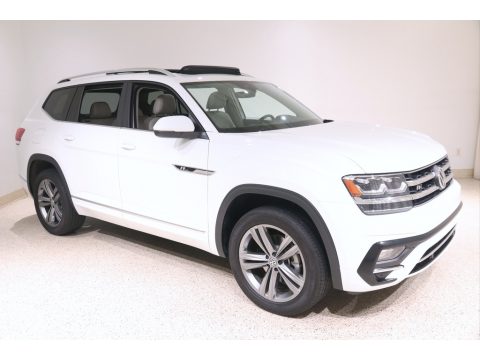 Pure White Volkswagen Atlas SEL R-Line 4Motion.  Click to enlarge.