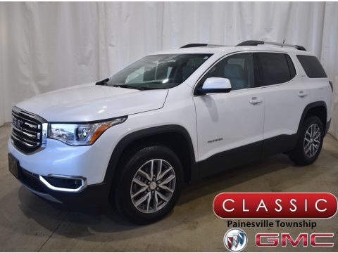 White Frost Tricoat GMC Acadia SLE AWD.  Click to enlarge.