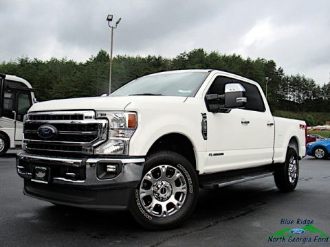 Star White Metallic Ford F250 Super Duty Lariat Crew Cab 4x4.  Click to enlarge.