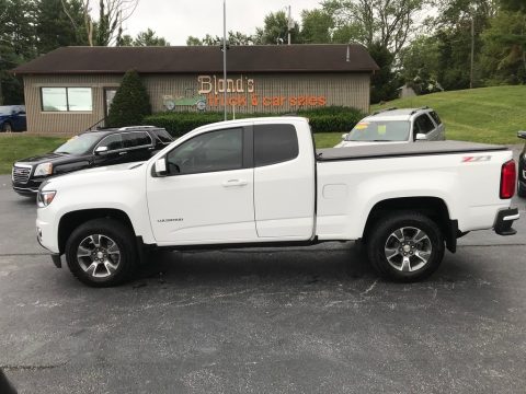 Summit White Chevrolet Colorado Z71 Extended Cab 4x4.  Click to enlarge.