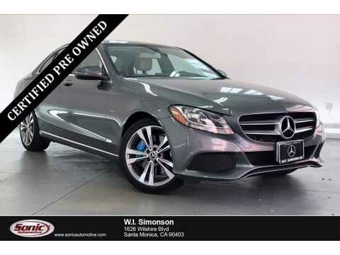 Selenite Grey Metallic Mercedes-Benz C 350e Plug-in Hybrid Sedan.  Click to enlarge.