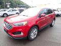 Front 3/4 View of 2020 Ford Edge Titanium AWD #5