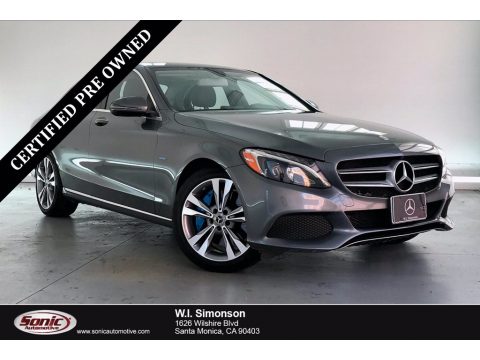 Selenite Grey Metallic Mercedes-Benz C 350e Plug-in Hybrid Sedan.  Click to enlarge.