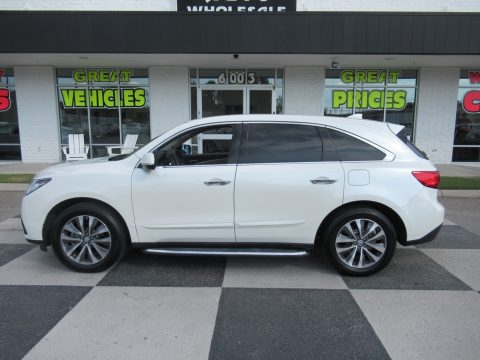 White Diamond Pearl Acura MDX SH-AWD Technology.  Click to enlarge.