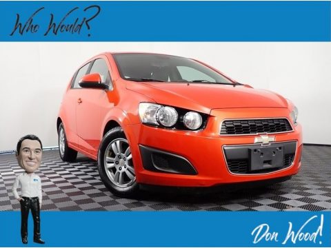 Inferno Orange Metallic Chevrolet Sonic LS Hatch.  Click to enlarge.
