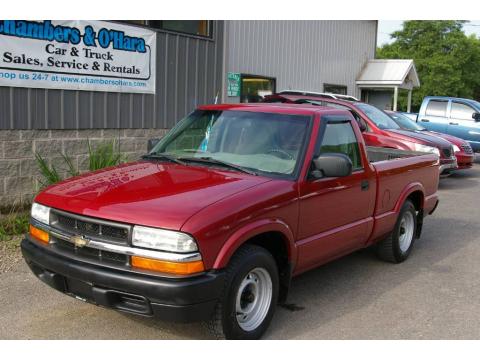Dark Cherry Red Metallic Chevrolet S10 Regular Cab.  Click to enlarge.