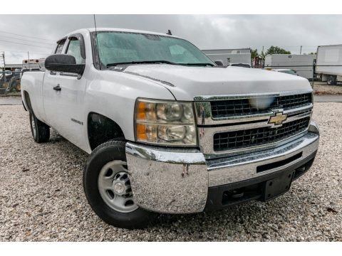 Summit White Chevrolet Silverado 2500HD Work Truck Extended Cab.  Click to enlarge.