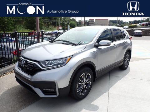Lunar Silver Metallic Honda CR-V EX AWD Hybrid.  Click to enlarge.