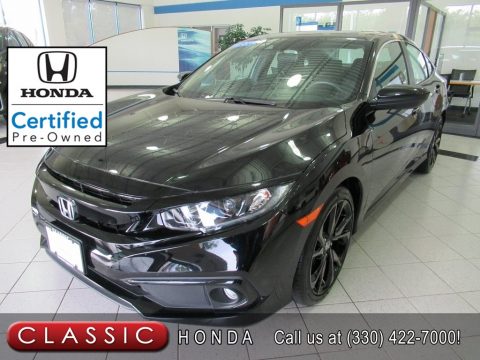 Crystal Black Pearl Honda Civic Sport Sedan.  Click to enlarge.