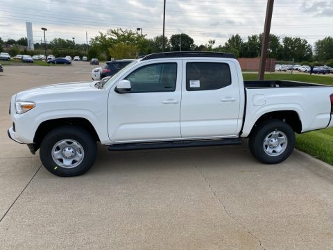 Super White Toyota Tacoma SR Double Cab 4x4.  Click to enlarge.