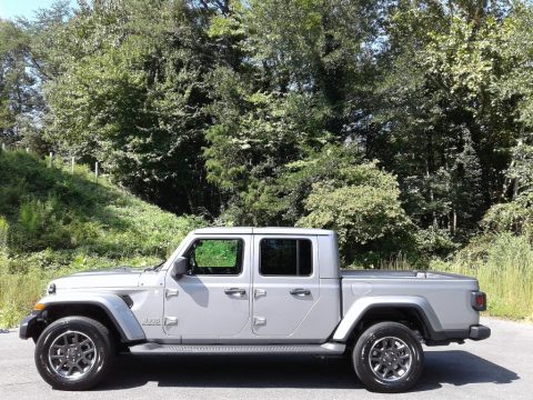 Billet Silver Metallic Jeep Gladiator Overland 4x4.  Click to enlarge.