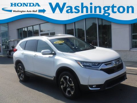 Platinum White Pearl Honda CR-V Touring AWD.  Click to enlarge.