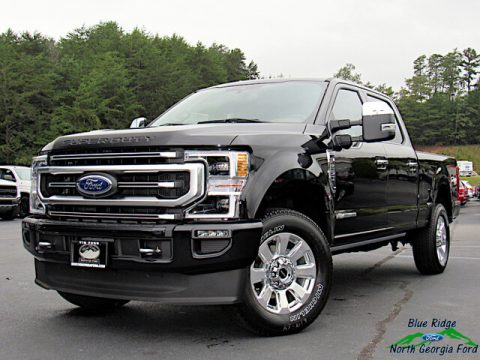 Agate Black Ford F250 Super Duty Platinum Crew Cab 4x4.  Click to enlarge.