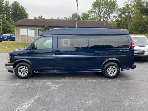 Dark Blue Chevrolet Express 2500 Passenger Conversion.  Click to enlarge.