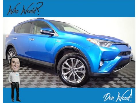 Electric Storm Blue Toyota RAV4 Limited Hybrid AWD.  Click to enlarge.