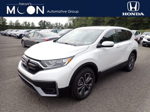 Platinum White Pearl Honda CR-V EX AWD.  Click to enlarge.