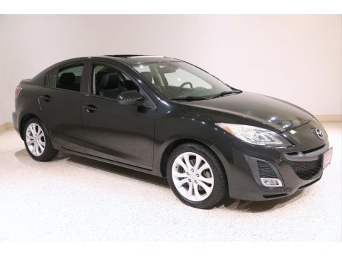 Black Mica Mazda MAZDA3 s Grand Touring 4 Door.  Click to enlarge.