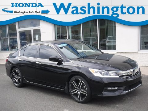 Crystal Black Pearl Honda Accord Sport Sedan.  Click to enlarge.