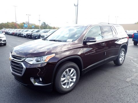 Black Cherry Metallic Chevrolet Traverse LT AWD.  Click to enlarge.