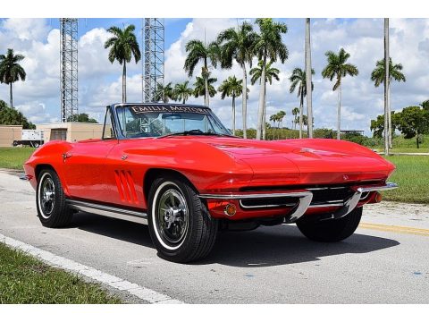 Rally Red Chevrolet Corvette Sting Ray Convertible.  Click to enlarge.