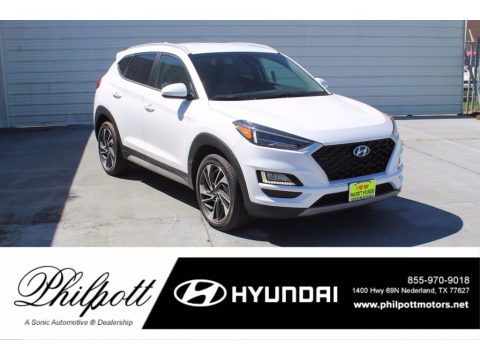 White Cream Hyundai Tucson Sport.  Click to enlarge.