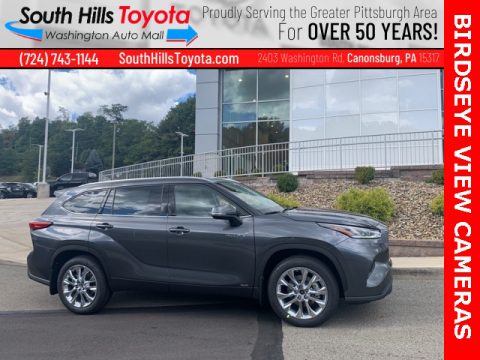 Magnetic Gray Metallic Toyota Highlander Hybrid Limited AWD.  Click to enlarge.