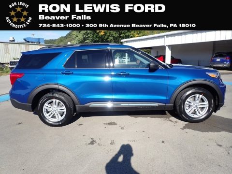 Atlas Blue Metallic Ford Explorer XLT 4WD.  Click to enlarge.