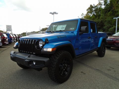 Hydro Blue Pearl Jeep Gladiator Willys 4x4.  Click to enlarge.