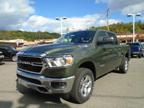 Olive Green Pearl Ram 1500 Big Horn Crew Cab 4x4.  Click to enlarge.
