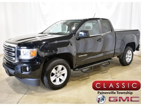Onyx Black GMC Canyon SLE Extended Cab 4x4.  Click to enlarge.