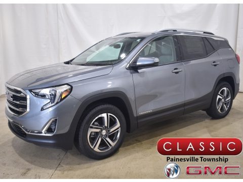 Satin Steel Metallic GMC Terrain SLT AWD.  Click to enlarge.