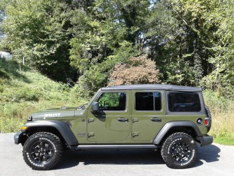 Sarge Green Jeep Wrangler Unlimited Willys 4x4.  Click to enlarge.