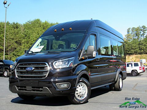 Agate Black Ford Transit Passenger Wagon XLT 350 HR Extended.  Click to enlarge.