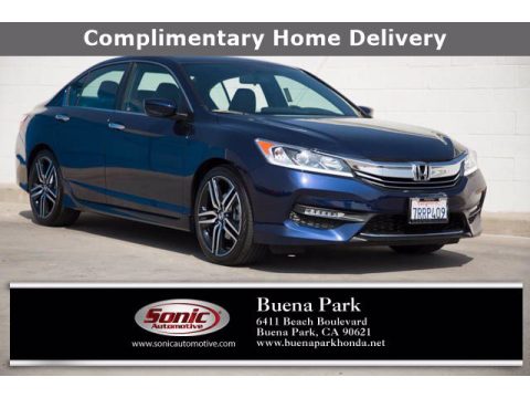 Obsidian Blue Pearl Honda Accord Sport Sedan.  Click to enlarge.