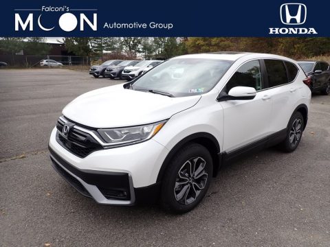 Platinum White Pearl Honda CR-V EX-L AWD.  Click to enlarge.