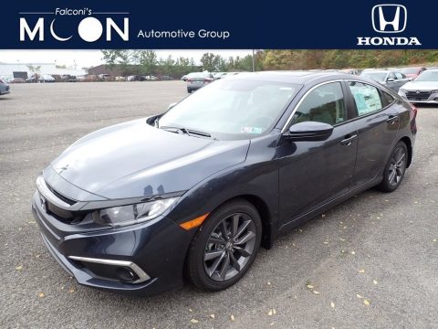 Cosmic Blue Metallic Honda Civic EX Sedan.  Click to enlarge.