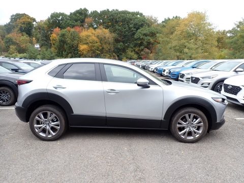 Sonic Silver Metallic Mazda CX-30 Select AWD.  Click to enlarge.