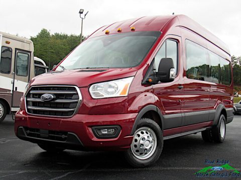 Kapoor Red Ford Transit Passenger Wagon XLT 350 HR Extended.  Click to enlarge.