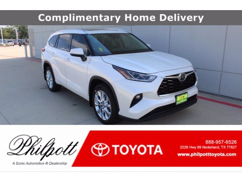 Blizzard White Pearl Toyota Highlander Limited.  Click to enlarge.