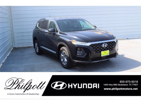 Twilight Black Hyundai Santa Fe SE.  Click to enlarge.