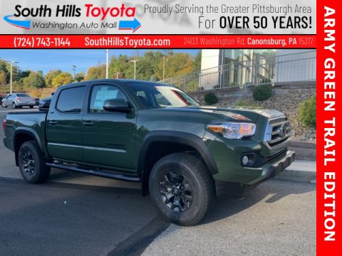 Army Green Toyota Tacoma SR5 Double Cab 4x4.  Click to enlarge.
