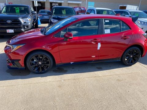 Supersonic Red Toyota Corolla Hatchback SE.  Click to enlarge.