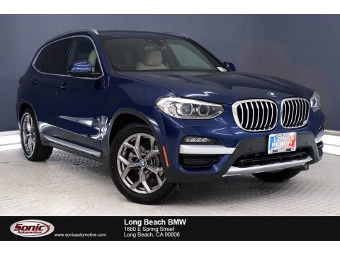 Phytonic Blue Metallic BMW X3 sDrive30i.  Click to enlarge.