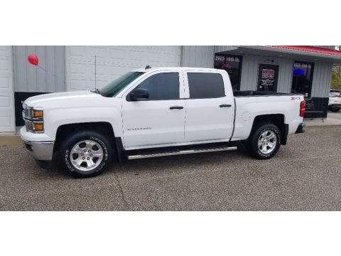Summit White Chevrolet Silverado 1500 LT Crew Cab 4x4.  Click to enlarge.