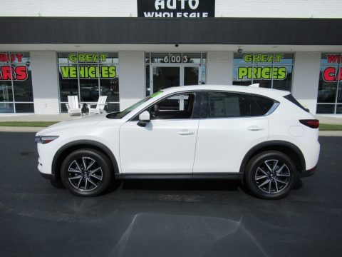 Crystal White Pearl Mazda CX-5 Grand Touring.  Click to enlarge.